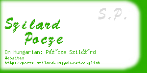 szilard pocze business card